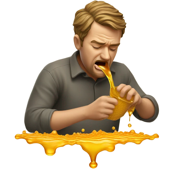 Guy barfing honey emoji