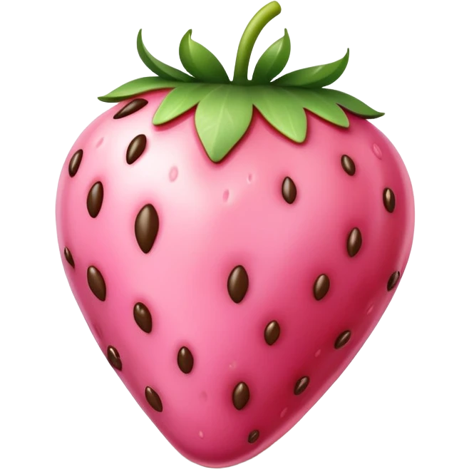 Pink chocolate dipped strawberry emoji