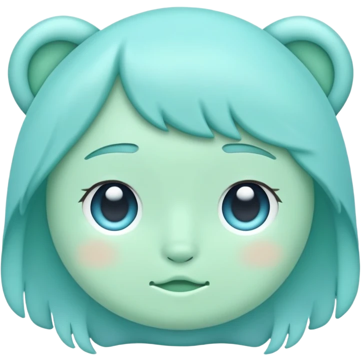 Pastel blue green emoji