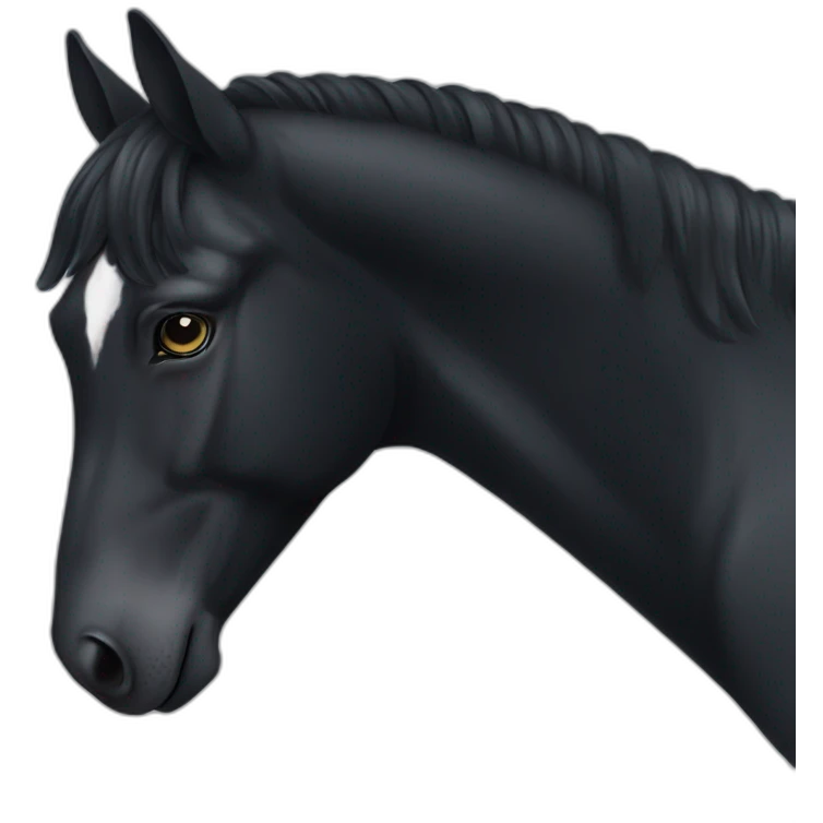 black horse with only one eye emoji
