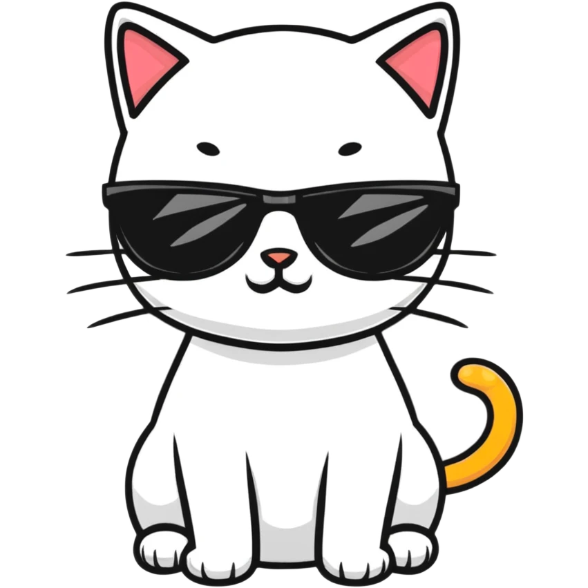 Cat with sunglasses emoji