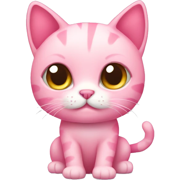 Cute pink cat emoji