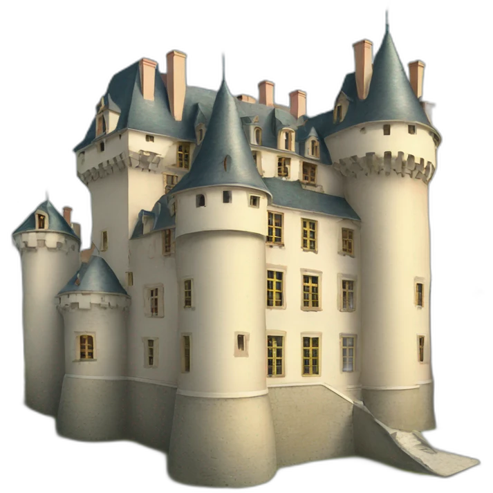 Château avec des chats emoji