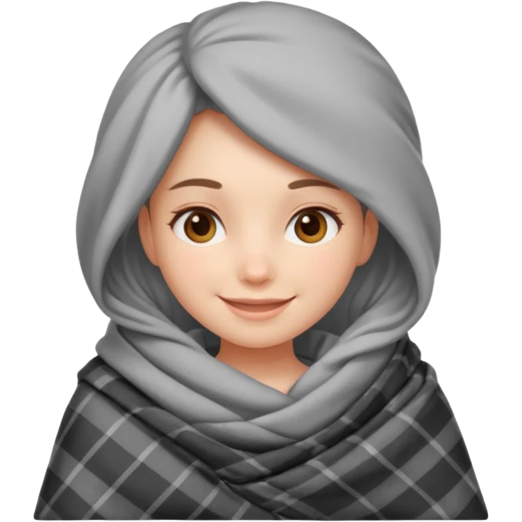 девушка в пледе emoji