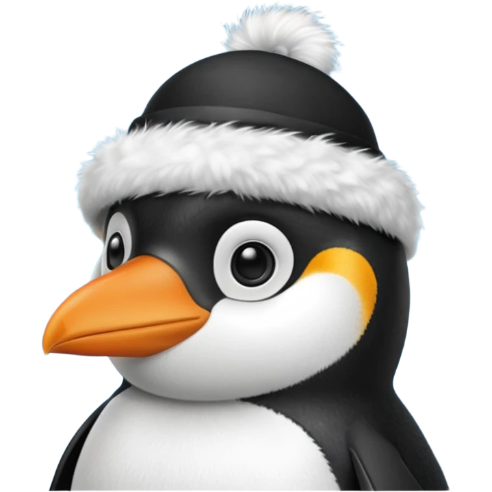 Penguin wearing a hat emoji