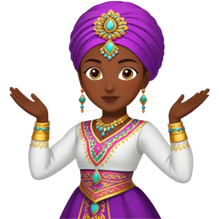 Traditional Dagestani dancer in costume emoji