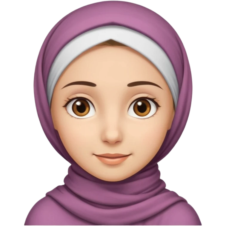 Girl with headscarf, brown eyes, light brown eyebrows emoji