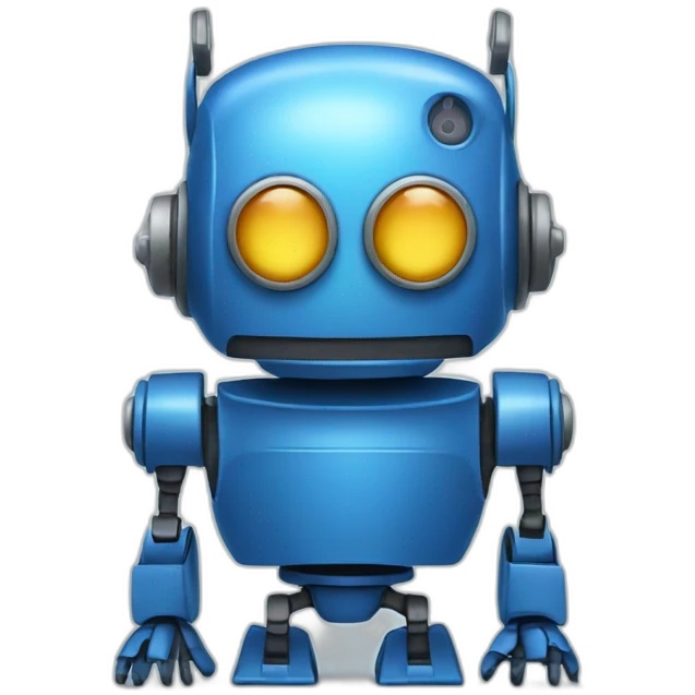 Blue robot emoji