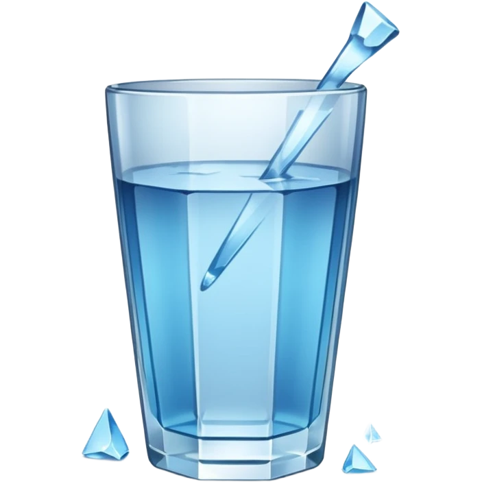 broken water glass emoji