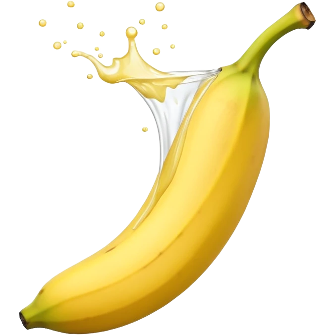 a banana squirting juice emoji