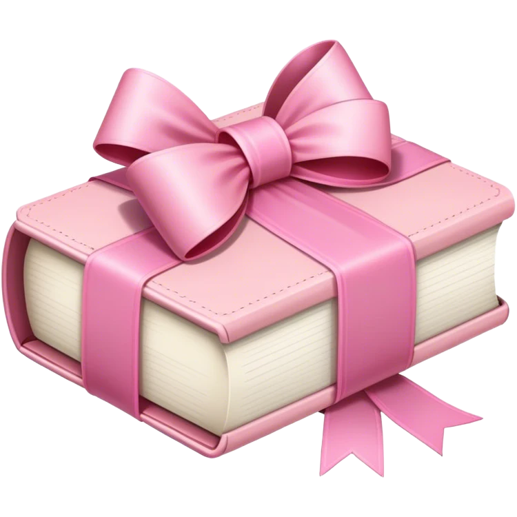 light pink bible wrapped in a bow emoji