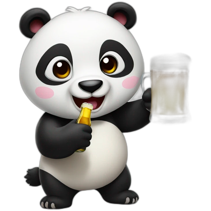 Panda beer cheers emoji