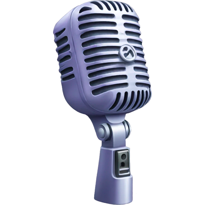 pastel purple computer microphone  emoji