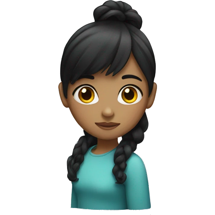 Girl with black hair emoji