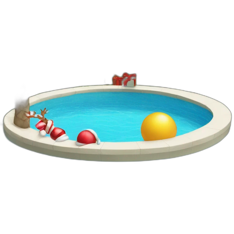Pool christmas emoji