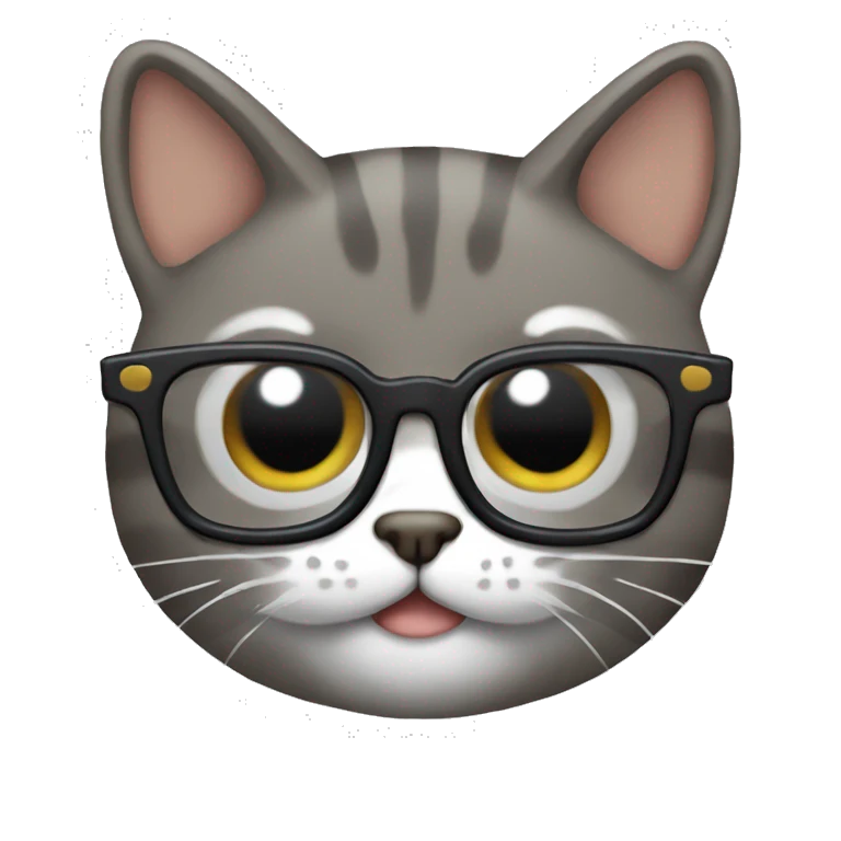 Gato con lentes emoji