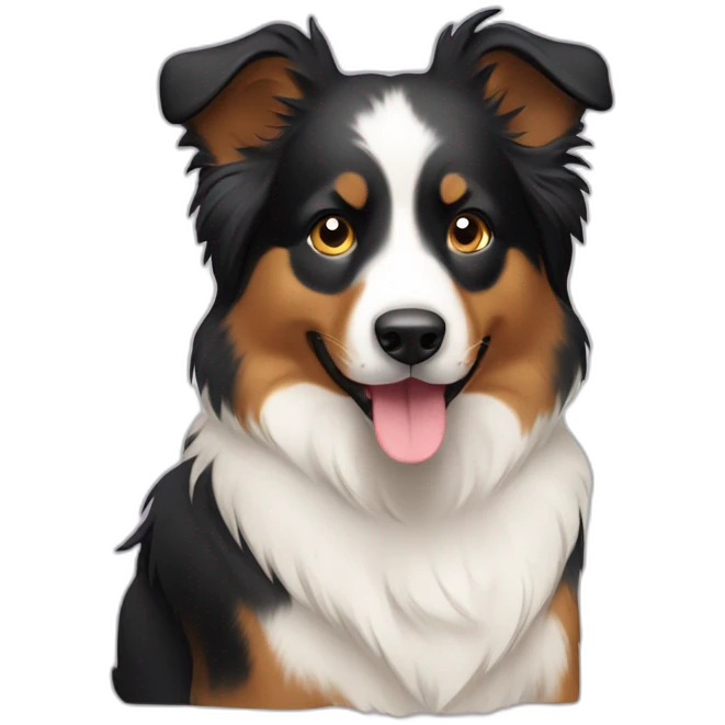 Australian shepperd sitting emoji