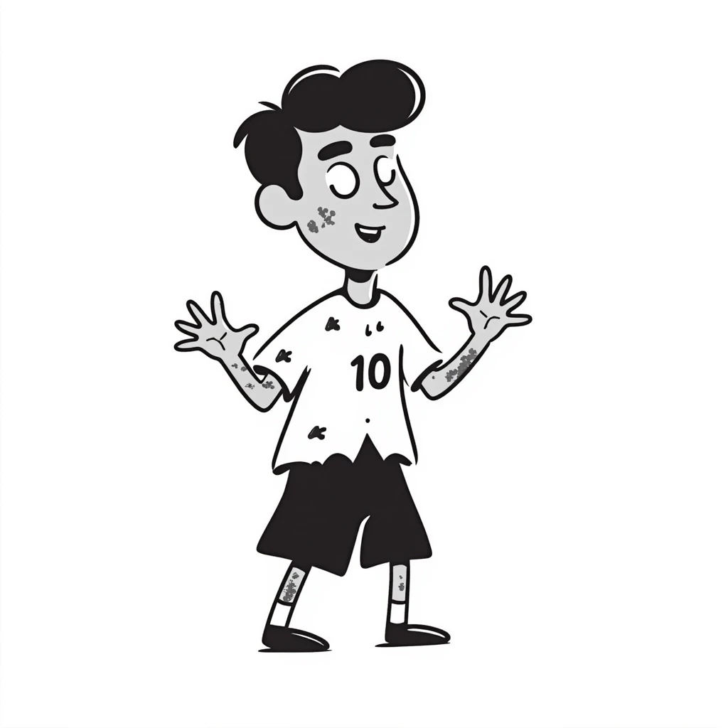Lionel Messi as a zombie emoji