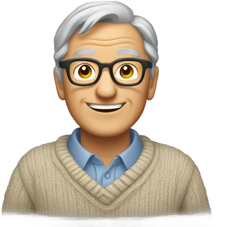 Smiling grandpa emoji
