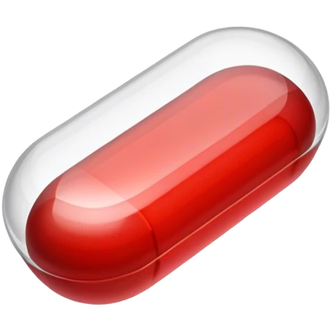 Red transparent pill  emoji