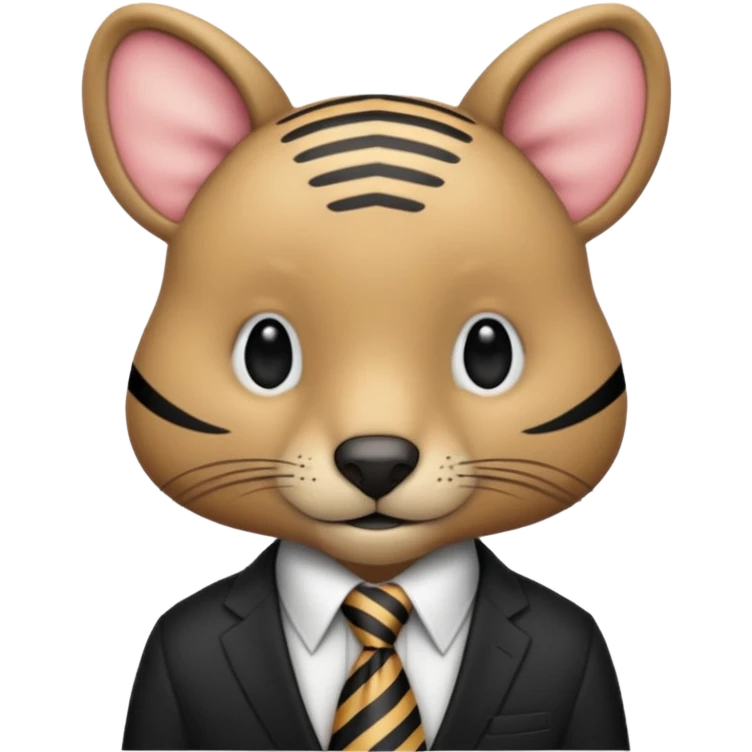 animal with striped tie emoji