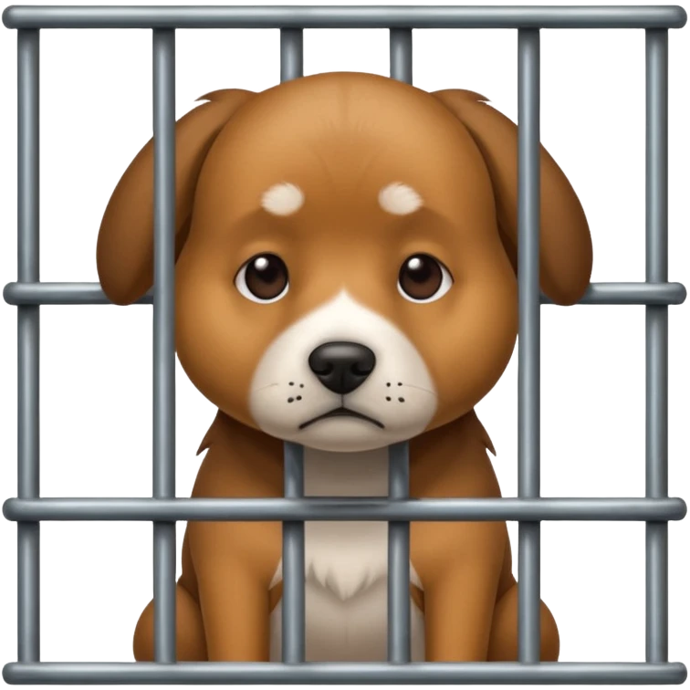 Dog in prison emoji