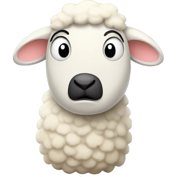 Hungry sad sheep  emoji