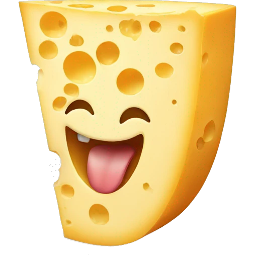 cheese with mouth emoji