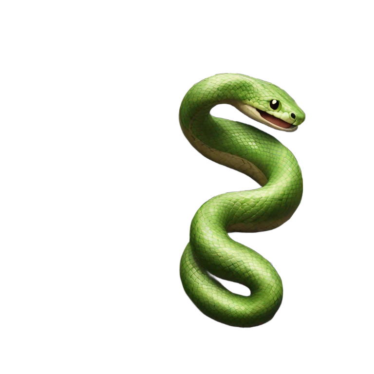 A snake curled around the Empire State Building emoji