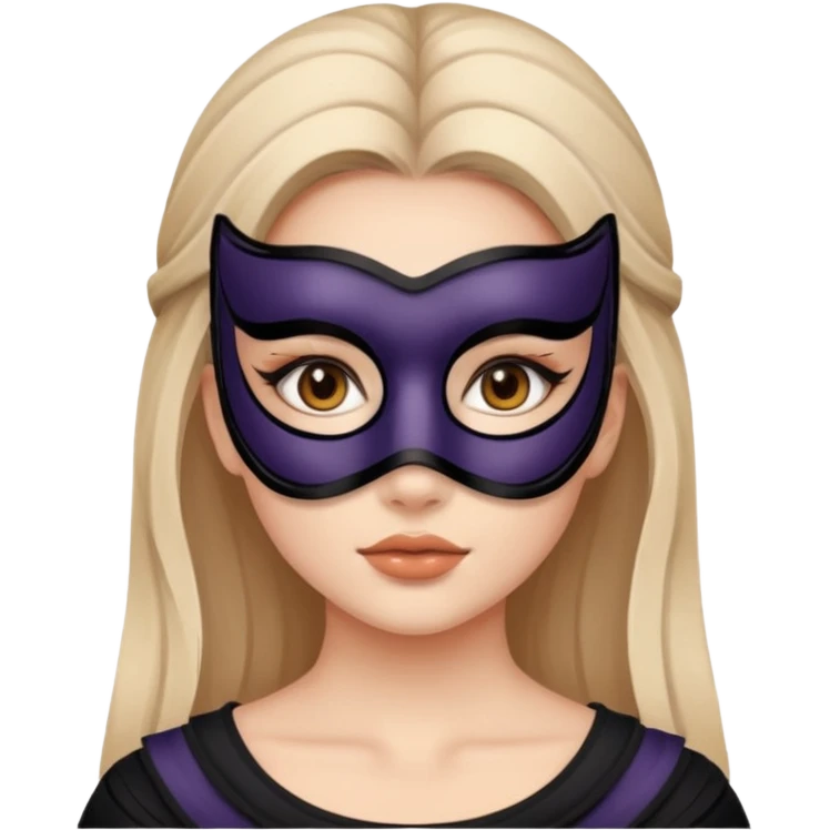 a beautiful girl wearing dusk mask emoji