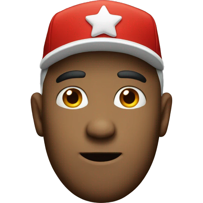 Red hat wearing white man emoji