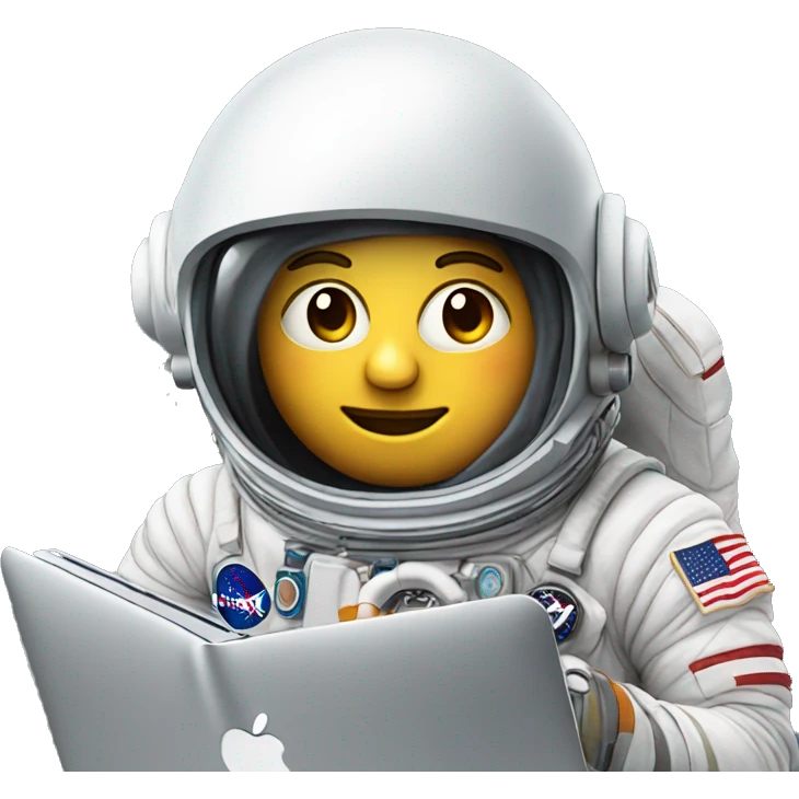 Astronaut with a macbook emoji