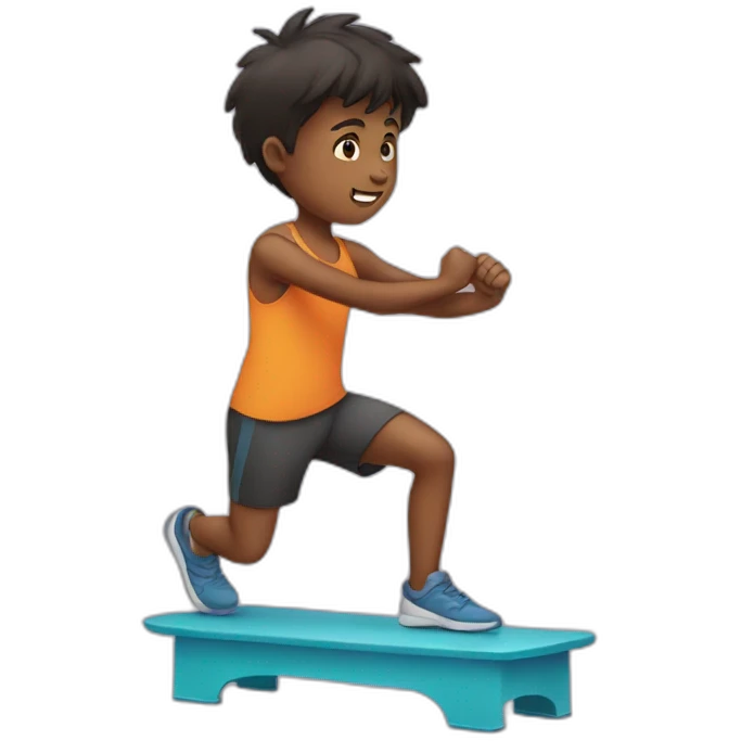  a boy doing exercise emoji emoji