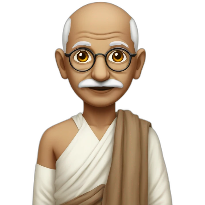 Gandhi ji but Ruppes in there eyes emoji