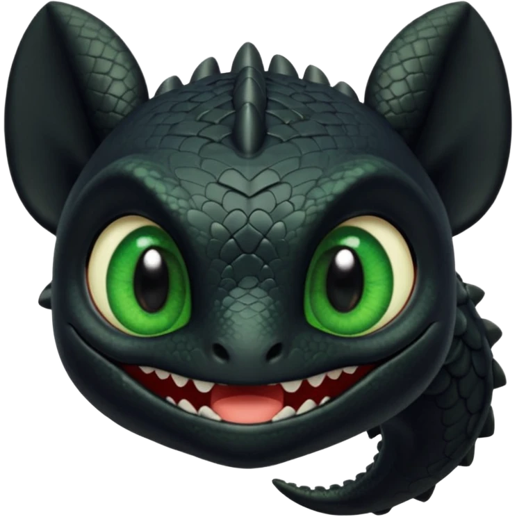 Toothless face only from how to train your Dragon emoji