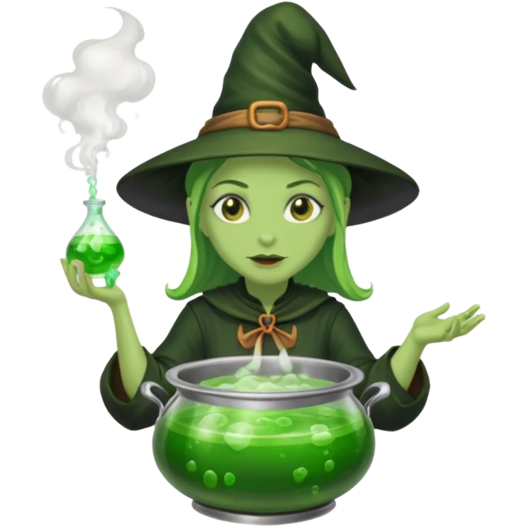 green witch cooking potion emoji