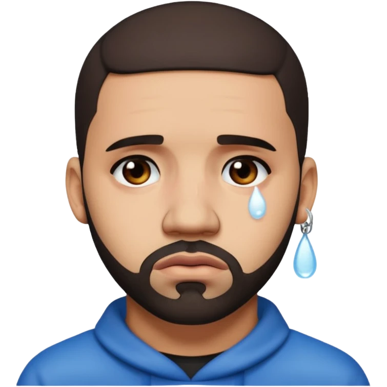 Drake crying white tears emoji