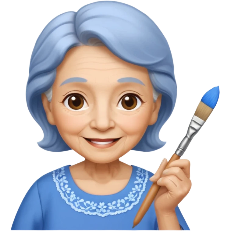Grandma is painting 🖼️🎨👵🏻  emoji