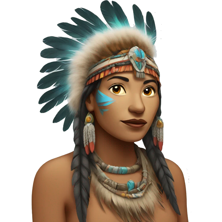 shaman woman with feathers  emoji