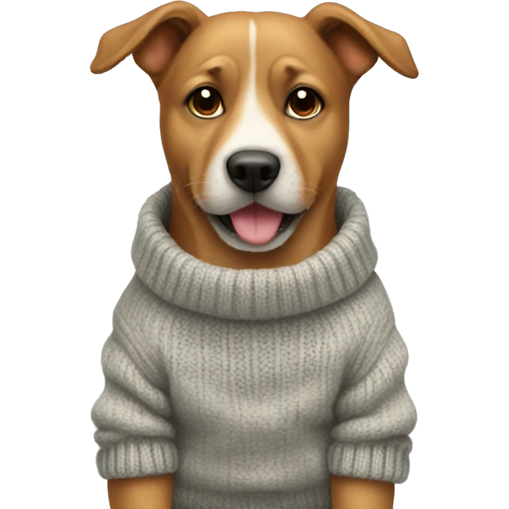 Dog with sweater emoji