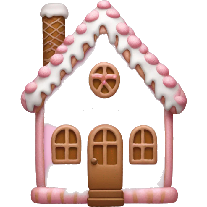 light pink gingerbread house emoji