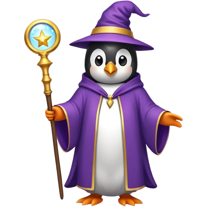 Penguin Wizard emoji