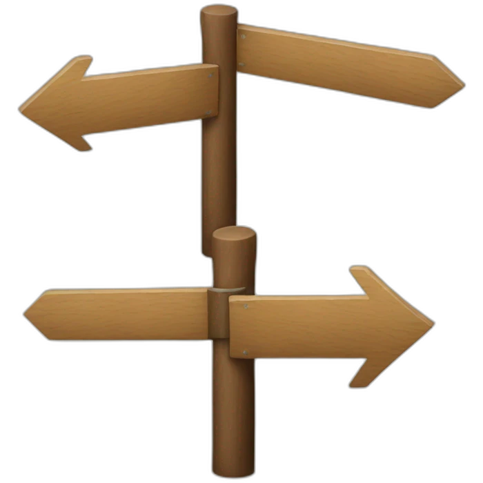 Wrong and right direction signs emoji