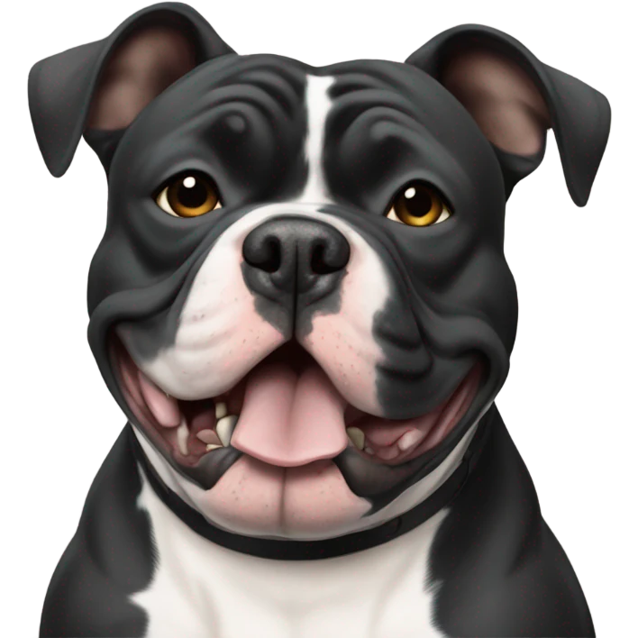 Black american bully with blunt emoji