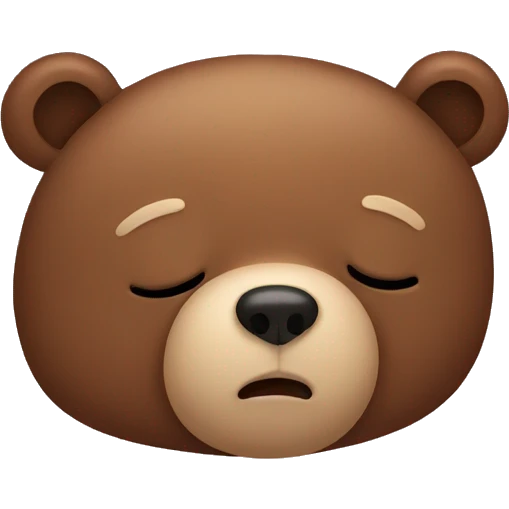 Sleepy bear emoji