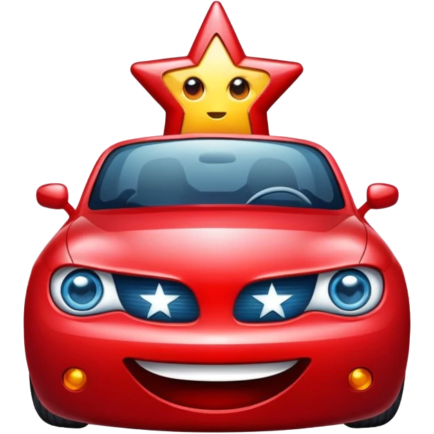 Car with star in the eyes emoji