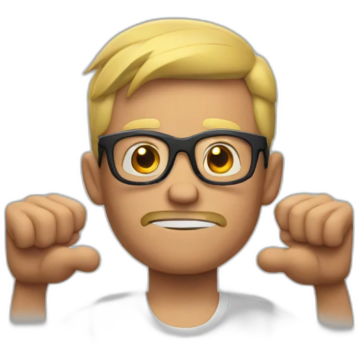 muscle man glasses gesture emoji