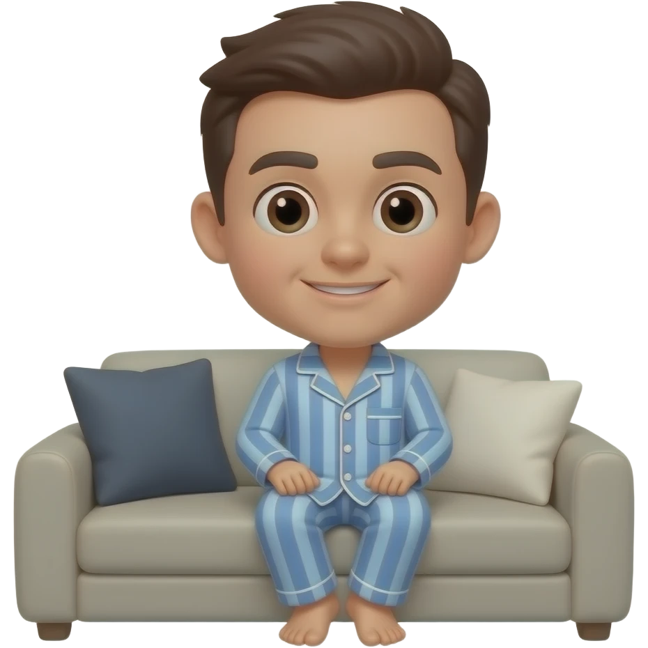 working  from home with pj emoji