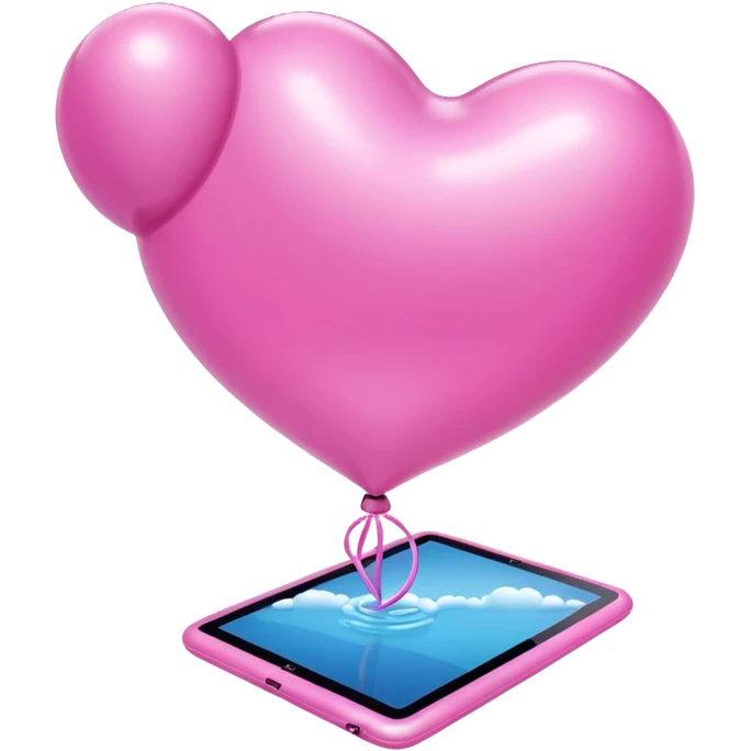 jeff koons style pink inflatable tablet balloon   emoji
