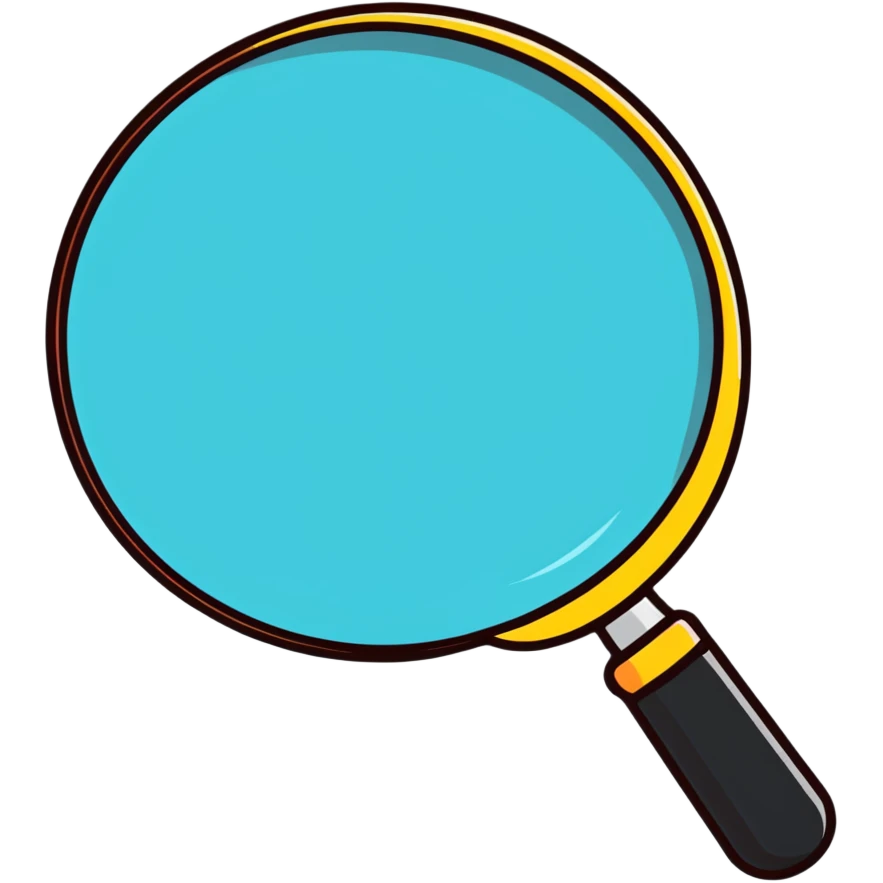 colorful magnifying glass emoji